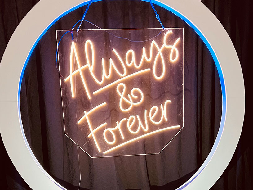 neon always and forever sign